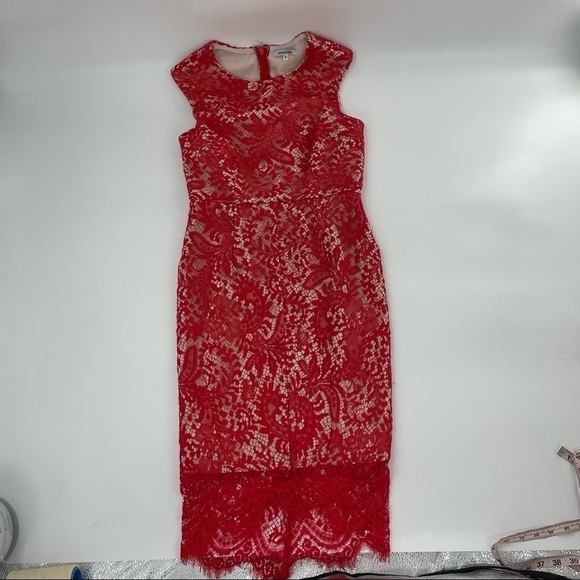 Minuet Whimsigoth fairy y2k Red Lace Cocktail Party Sheath Dress - Picture 1 of 14